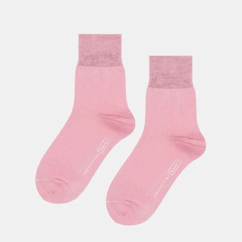 Minimalist white ankle socks for gym-Trouser Crew Socks (Ballet)