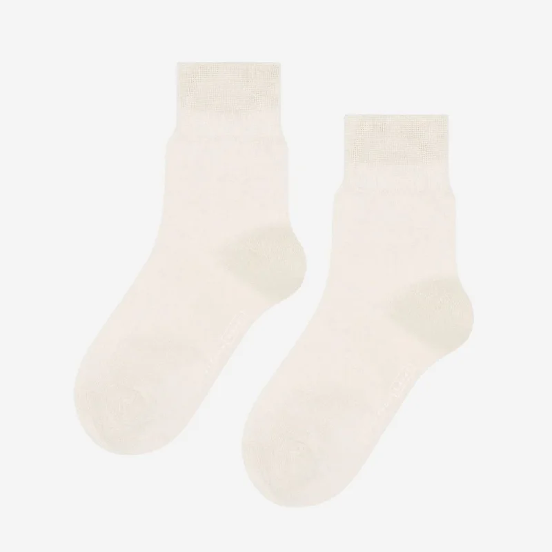 Vintage patterned crew socks for preppy-Trouser Crew Socks (Ivory)