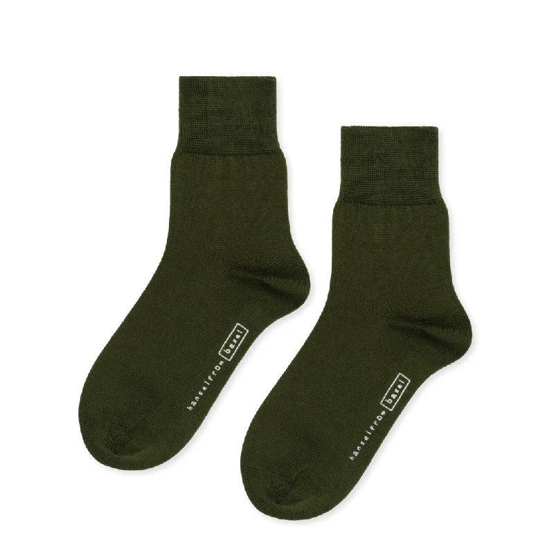 Large knee-high crew socks for fashion-Trouser Crew Socks (Moss)