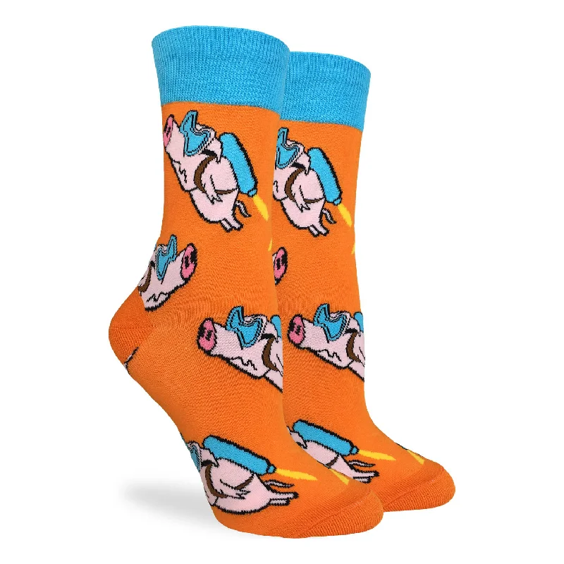 Breathable wool ankle socks for hiking-FLYING PIGS SOCK