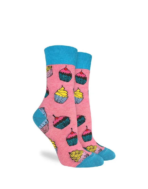 Plush ankle socks for lounging-CUPCAKES SOCKS