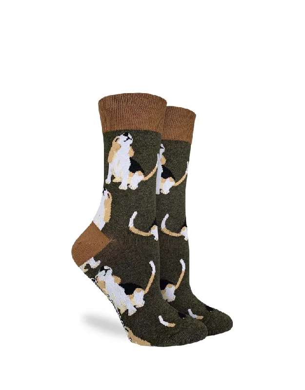 Contemporary polka dot crew socks for trend-BEAGLE DOG SOCK