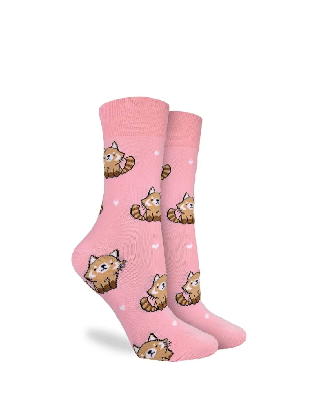 Large compression ankle socks for travel-CUTE RED PANDAS SOCK