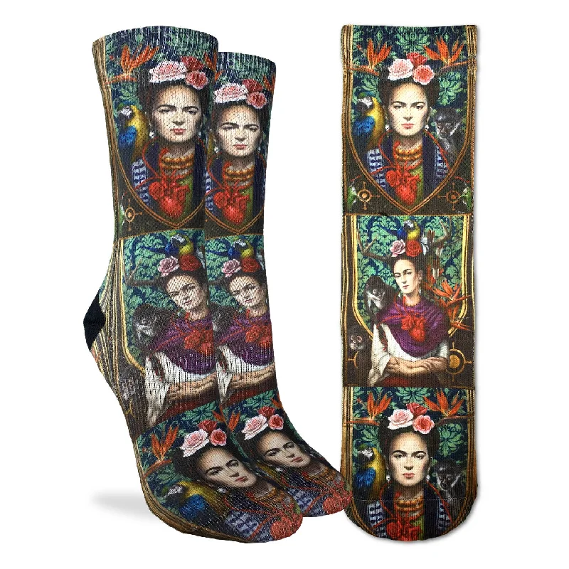 Organic bamboo crew socks for green-ODE TO FRIDA ACTIVE SOCK