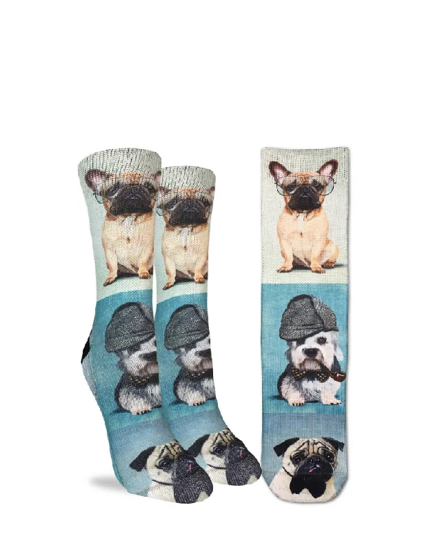 Minimalist white crew socks for gym-DASHING DOGS ACTIVE SOCK