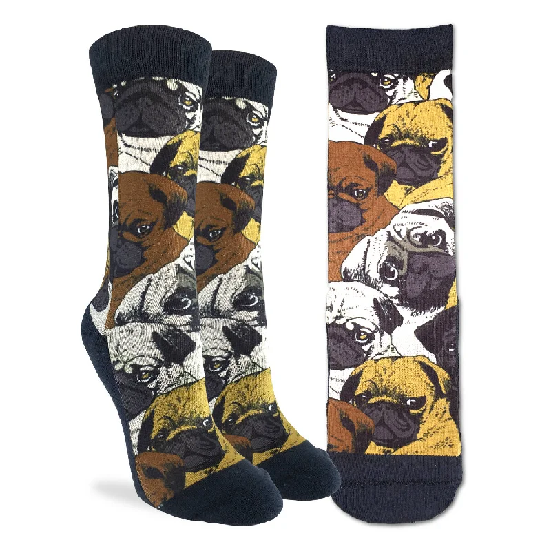 Anti-slip ankle socks for pilates-SOCIAL PUGS ACTIVE SOCK