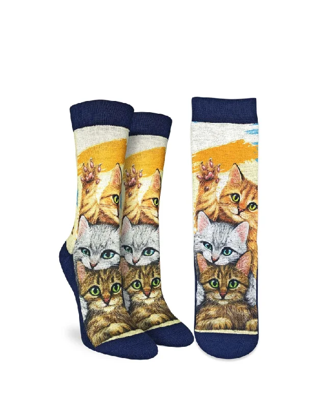 Thick hiking ankle socks for trails-STACK THE CATS ACTIVE SOCK