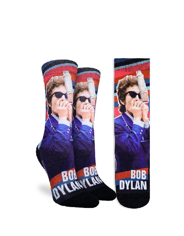 Minimalist white ankle socks for clean-BOB DYLAN HARMONICA ACTIVE SOCK