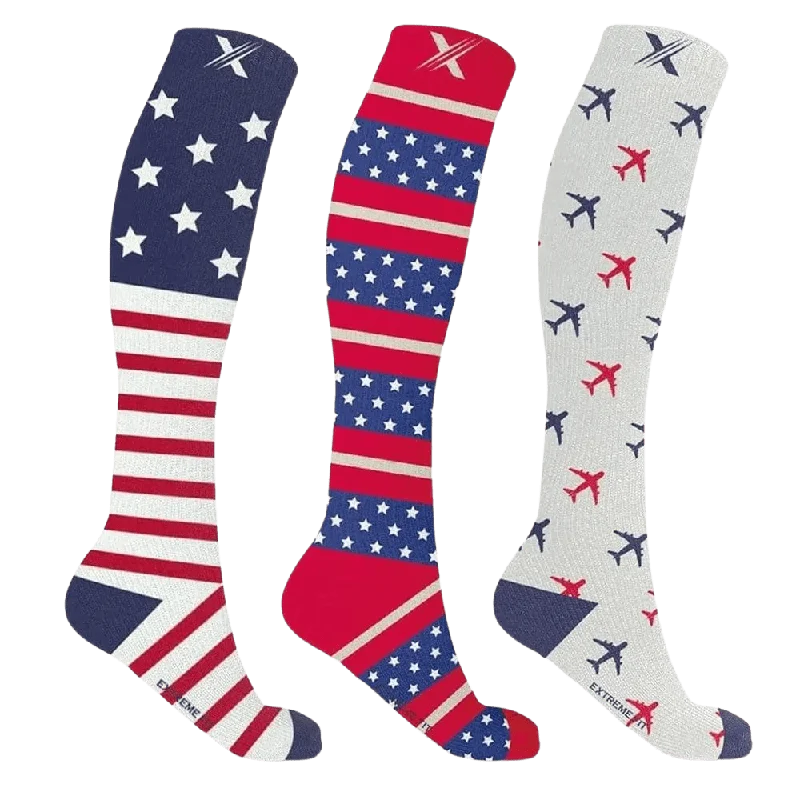 Anti-slip ankle socks for yoga-Patriotic Collection (3-Pairs)