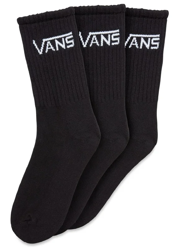 Custom printed ankle socks for events-Vans Junior Classic Crew 3-Pack Socks