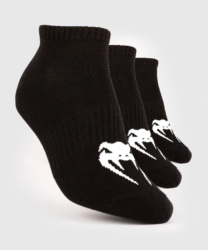 Large thermal crew socks for winter-Venum Classic Footlet Sock - set of 3 - Black/White