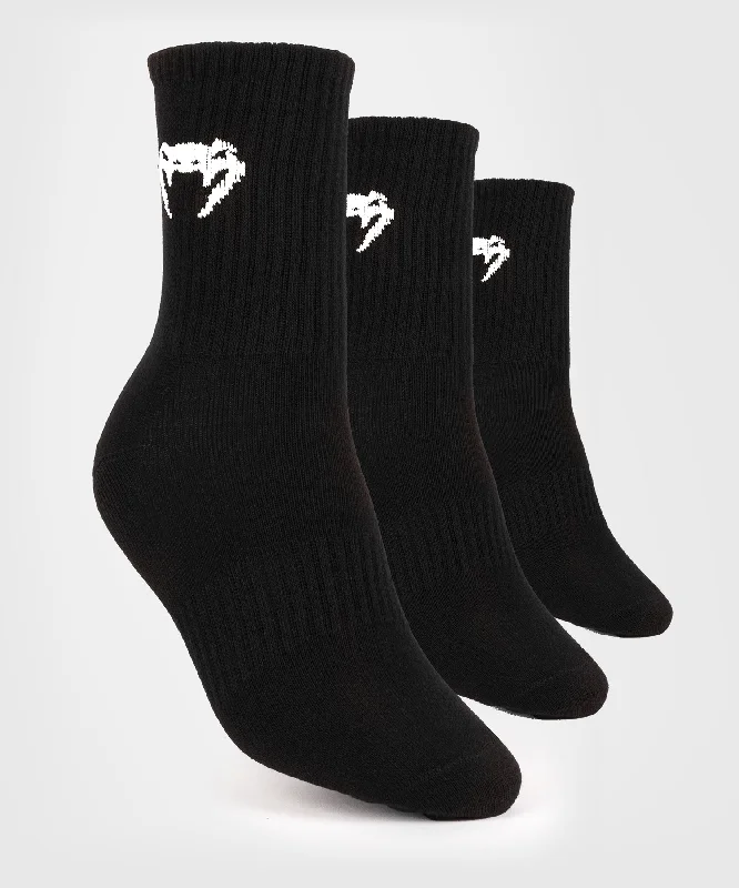 Custom printed crew socks for teams-Venum Classic Sock - set of 3 - Black/White