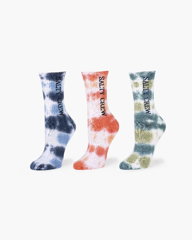 Small wool crew socks for babies-Salty Stripe Sock 3 Pack