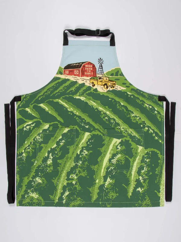 Long athletic ankle socks for athletes-Weed Farm To Table Apron