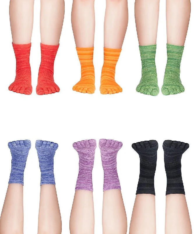 Luxury merino ankle socks for premium-Color Your Life | Crew | Acrylic Toe Socks