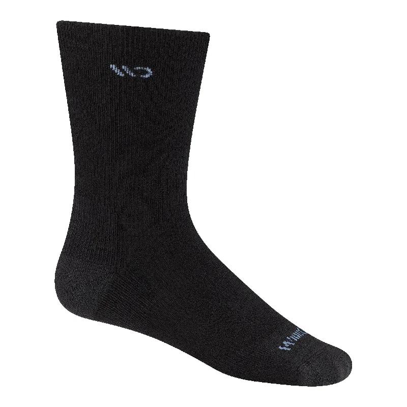 Luxury bamboo socks for luxury-Wide Open Womens Solid Basic Cushioned Crew Socks