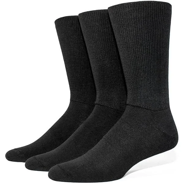 Small crew socks for kids-Wigwam Diabetic Walker Crew 3-Pack Socks