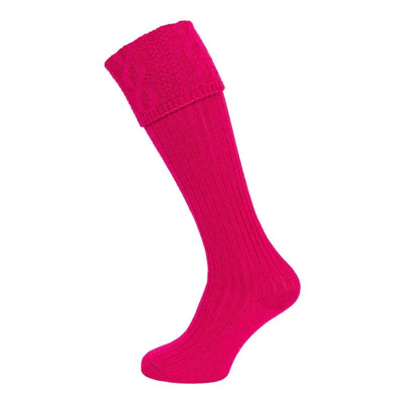 Custom socks for personalized design-William Powell Glenmore Ladies Shooting Socks - Fuchsia