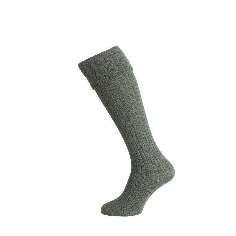 Rustic plaid ankle socks for warmth-William Powell Glenmore Ladies Shooting Socks - Spruce