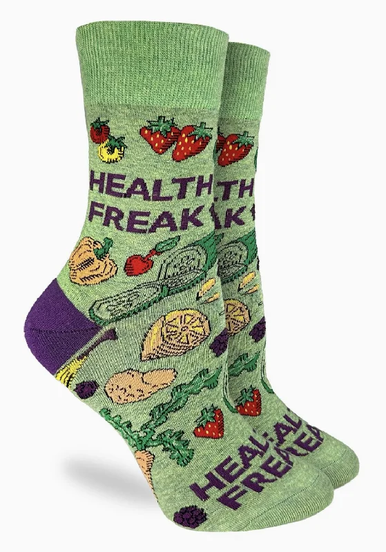 Thin cotton socks for warm weather-Women's Health Freak Crew Sock