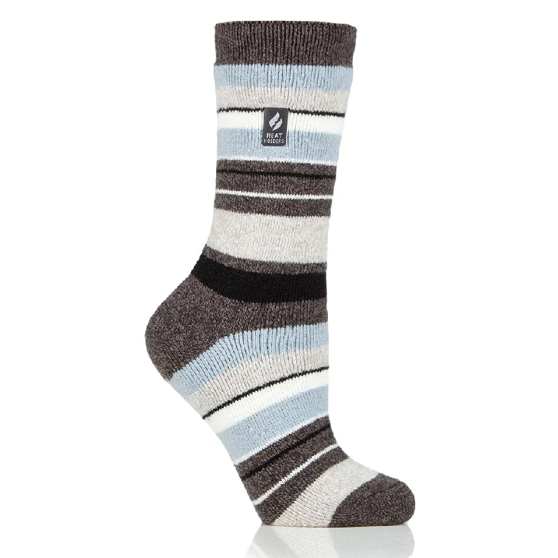 Minimalist black ankle socks for sleek-Women's Peony Lite Multi Stripe Crew Socks HH1W0729