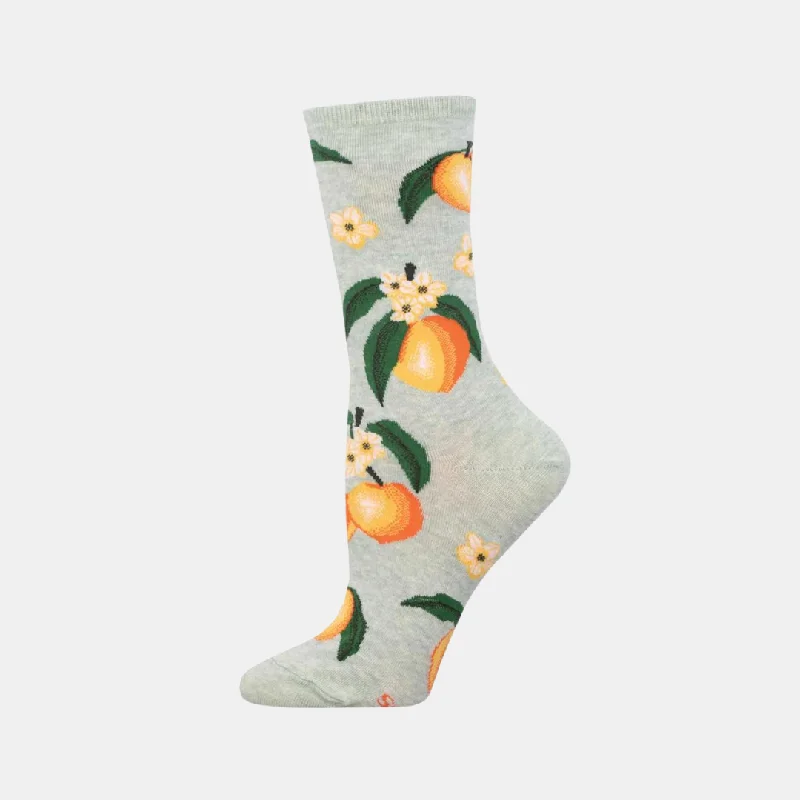 Thick hiking ankle socks for camping-Women's Socks Sweet Peach - Mint Heather