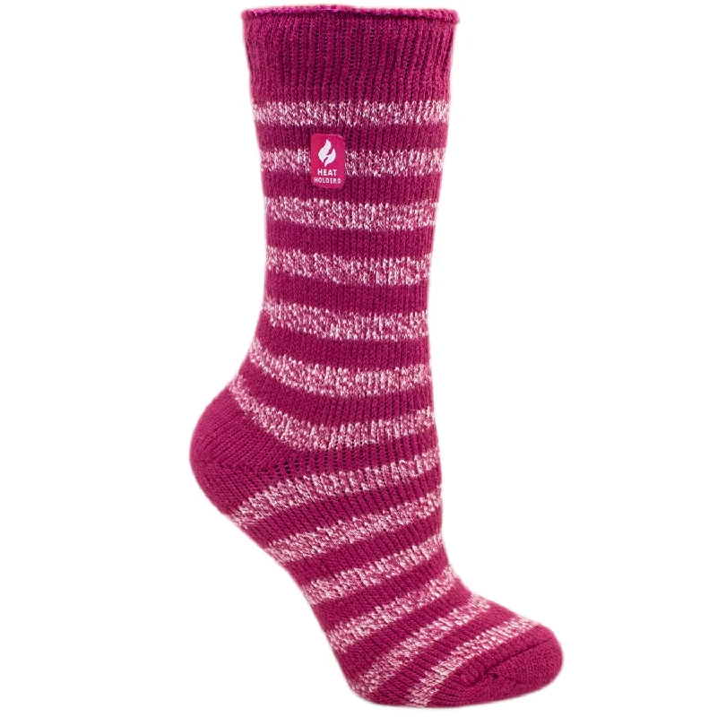 Long compression crew socks for health-Women's Striped Twist Socks LHHTST