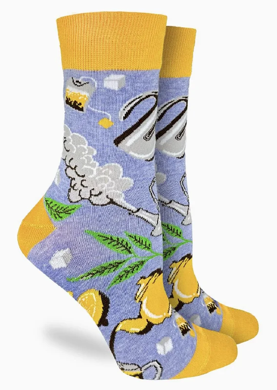 Contemporary striped crew socks for trend-Women's Tea Crew Sock