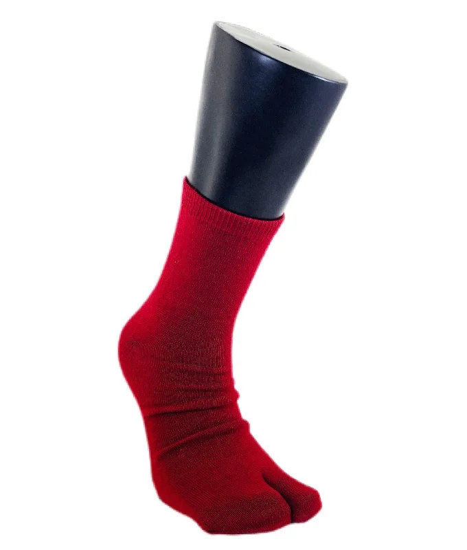 Thin bamboo crew socks for warm weather-Solid Colors | Wool Blend | Tabi Crew