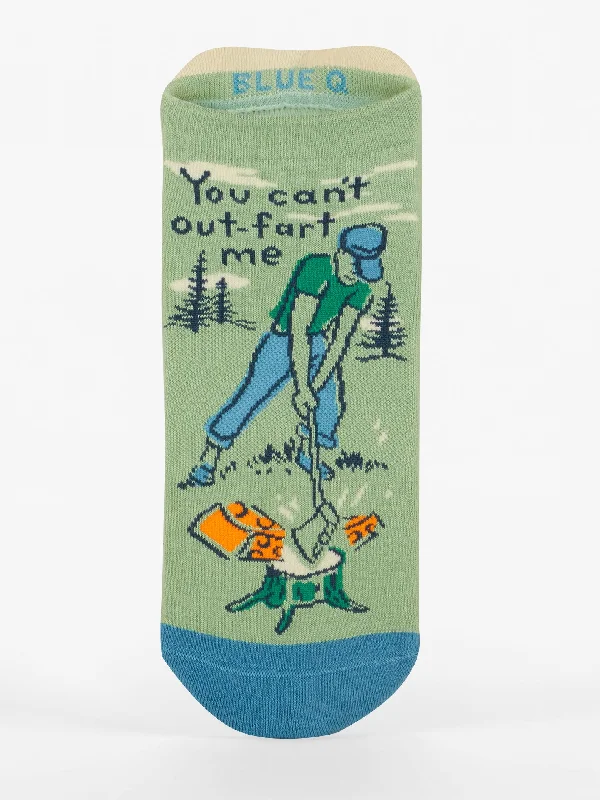 Plush crew socks for bedtime-You Can't Out-Fart Me Sneaker Socks