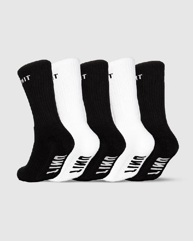 Luxury cashmere ankle socks for class-UNIT Youth Storm Bamboo Socks - 5 Pack