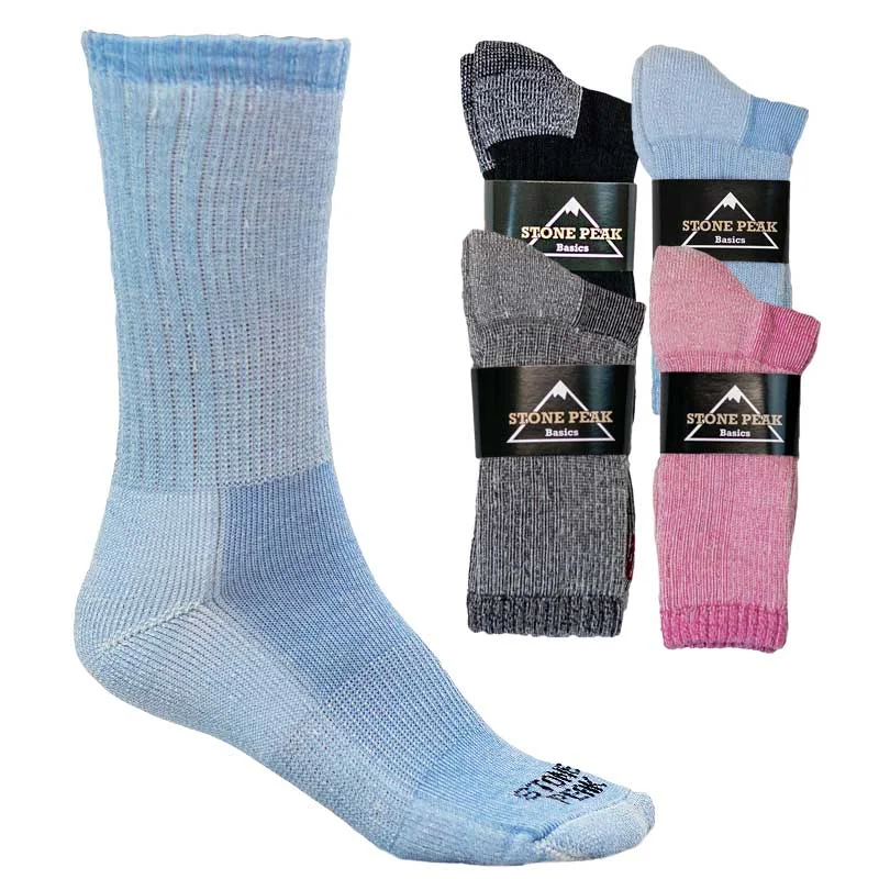 Minimalist white socks for gym-Youth Stone Peak Merino Wool Hiking Sock