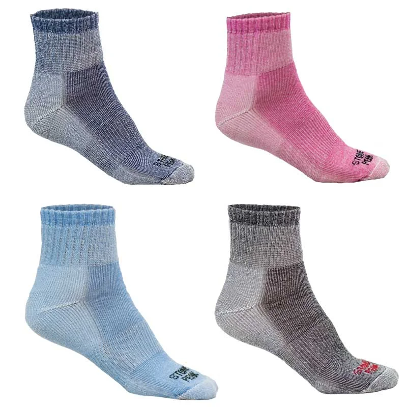 Ankle socks for running-Youth Stone Peak Merino Wool Low Cut Hiking Sock